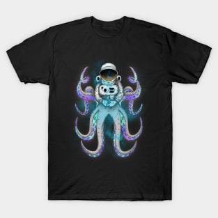 astronaut art octopus T-Shirt